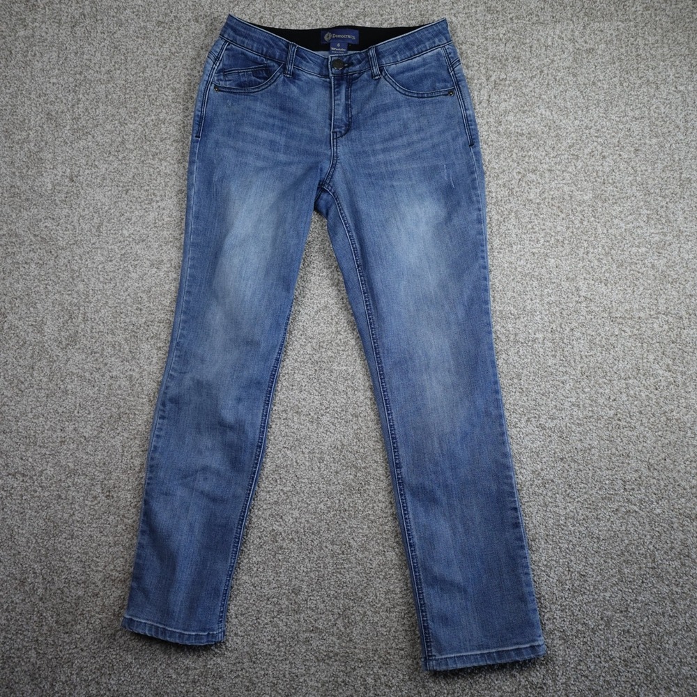 Democracy Absolution Girlfriend Jeans Blue Medium Wash Womens 6 B1848POK - Picture 2 of 9